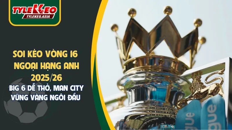 Nhận Định Soi Kèo Vòng 16 Ngoại Hạng Anh 2025/26: Man Utd, Liverpool Dễ Thở, Man City Càn Quét Top 1