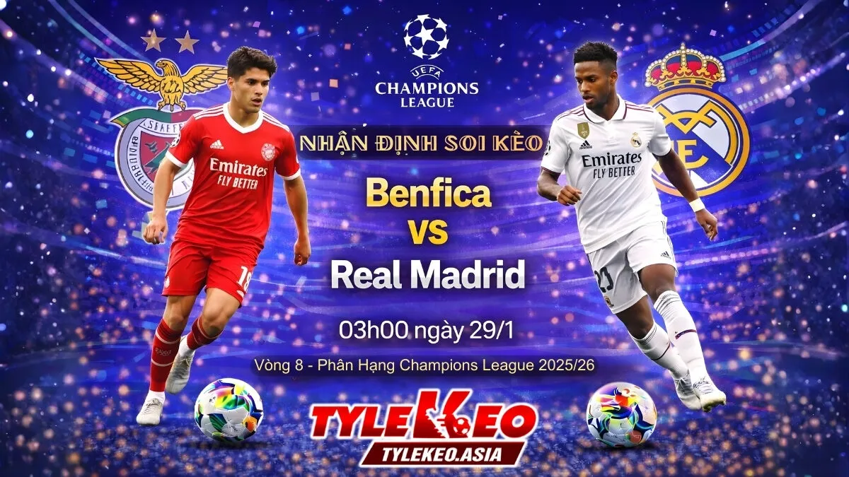 Nhận Định Soi Kèo Benfica Vs Real Madrid 03h00 Ngày 29/1: Đại Náo Lisbon
