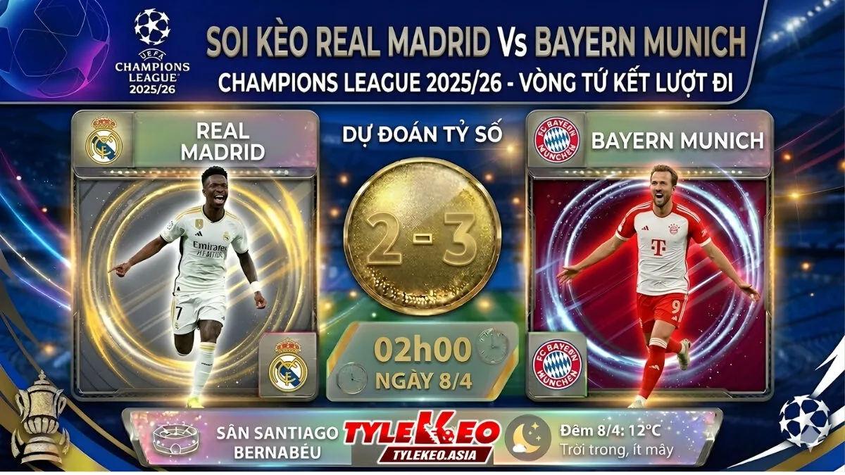 Soi Kèo Real Madrid Vs Bayern Munich 02h00 Ngày 8/4: Kền Kền Trắng Gặp Khó